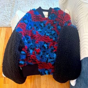 Kenzo X H&M teddy bomber leopard jacket size 8 pre owned